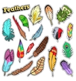 tribal feathers decorative elements for scrapbook vector image