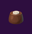 chocolate candy with halloween skull choco sweets vector image vector image
