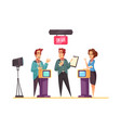 television show composition vector image vector image