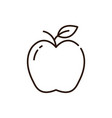 isolated apple icon line design vector image
