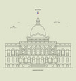 massachusetts state house in boston usa landmark vector image