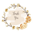 wreath of flowers in romantic vector image vector image