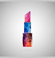 abstract creative concept icon of lipstick vector image vector image