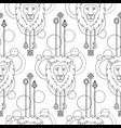 geometric lion seamless pattern vector image