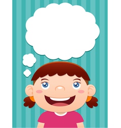 Girl thinking Royalty Free Vector Image - VectorStock