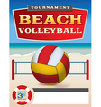 beach volleyball tournament flyer vector image