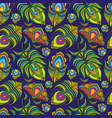 peacock feather seamless pattern vector image