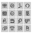 black phone icons set vector image vector image