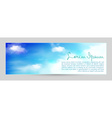 blue sky with clouds vector image