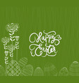 happy easter eggs ornament background vector image vector image