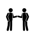 1334 stick figure handshake vector image