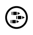 bullet icons isolated three black bullets vector image vector image