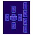 celtic cross tarot spread card back side vector image