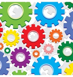 Color different gear wheels abstract background Vector Image