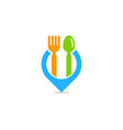 locate food logo icon design vector image
