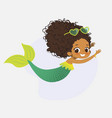 mermaid african character mythical cute girl nymph vector image vector image