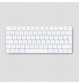 modern aluminum computer keyboard isolated vector image vector image