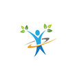 human character logo sign vector image