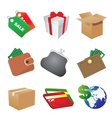 shop icons vector image vector image