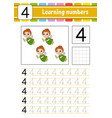 trace and write handwriting practice learning vector image