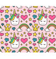 cute unicorn princess concept girl beauty vector image