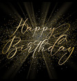 happy birthday background with decorative text vector image vector image