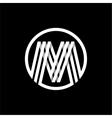 Initial letter a m logo template with stripes icon