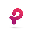 letter p logo icon design template elements vector image