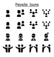 people icon set vector image