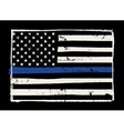 police support flag grunge hand drawn vector image
