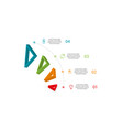 pyramid up arrows infographic diagram chart vector image vector image