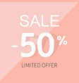 sale poster with percent vector image