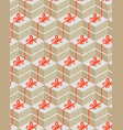seamless pattern with gift box vector image