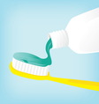 brush teeth with toothpaste peppermint vector image
