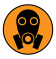 gas mask sign vector image