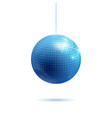sparkling silver and blue disco ball vector image