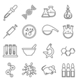 clinical medical laboratory line icons set vector image vector image
