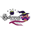 logo owl in halloween costume of witch mystery vector image vector image