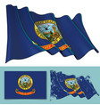 waving flag of the state of idaho vector image vector image