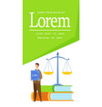 law degree legal studies brochure flat template vector image