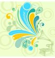 retro music background vector image