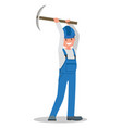 a man is construction worker in overalls vector image vector image