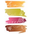 floral banners with flower and heart vector image vector image