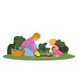 gardening flat composition vector image vector image