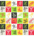 hand drawn icons set - sports vector image