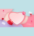 happy valentines day sale poster festive vector image vector image