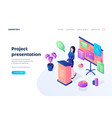 project presentation landing page template vector image vector image
