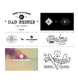 set - trendy retro vintage insignias badg vector image vector image