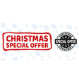 special christmas offer grunge and clean stamp vector image