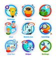 chat bot flat icons vector image